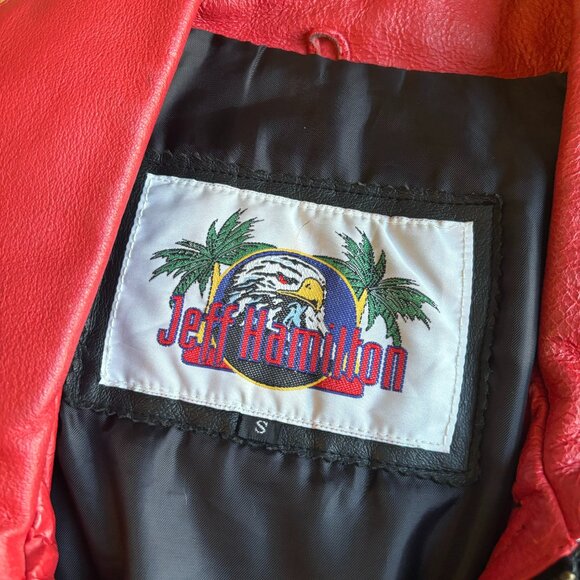 Vintage Jeff Hamilton 90s Chicago Bulls Leather Eastern Conference Jacket - Picture 3 of 8